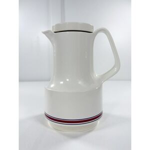 Vintage Thermos Bettina #540 Carafe West Germany Glass Pitcher Insulated White